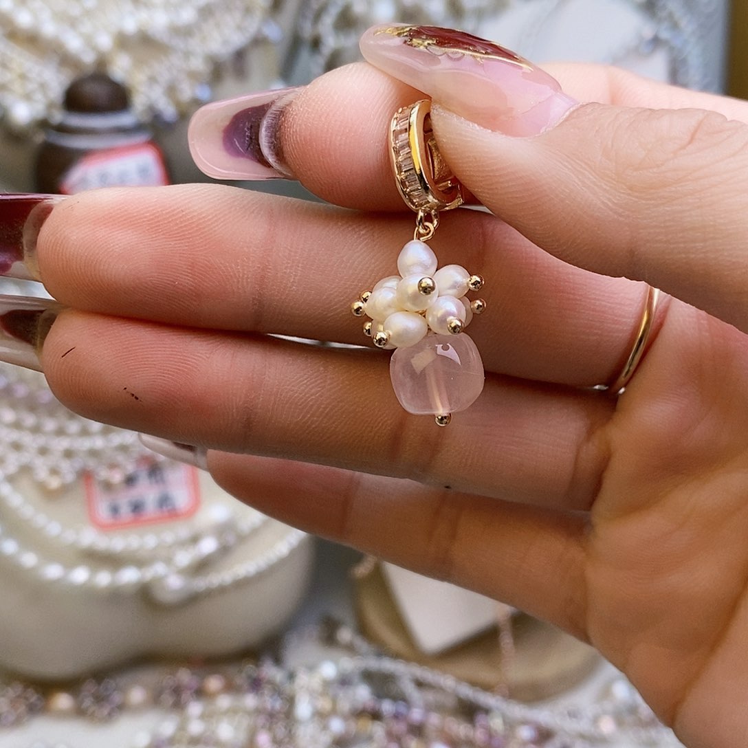 淡水珍珠颈饰银S925镶嵌