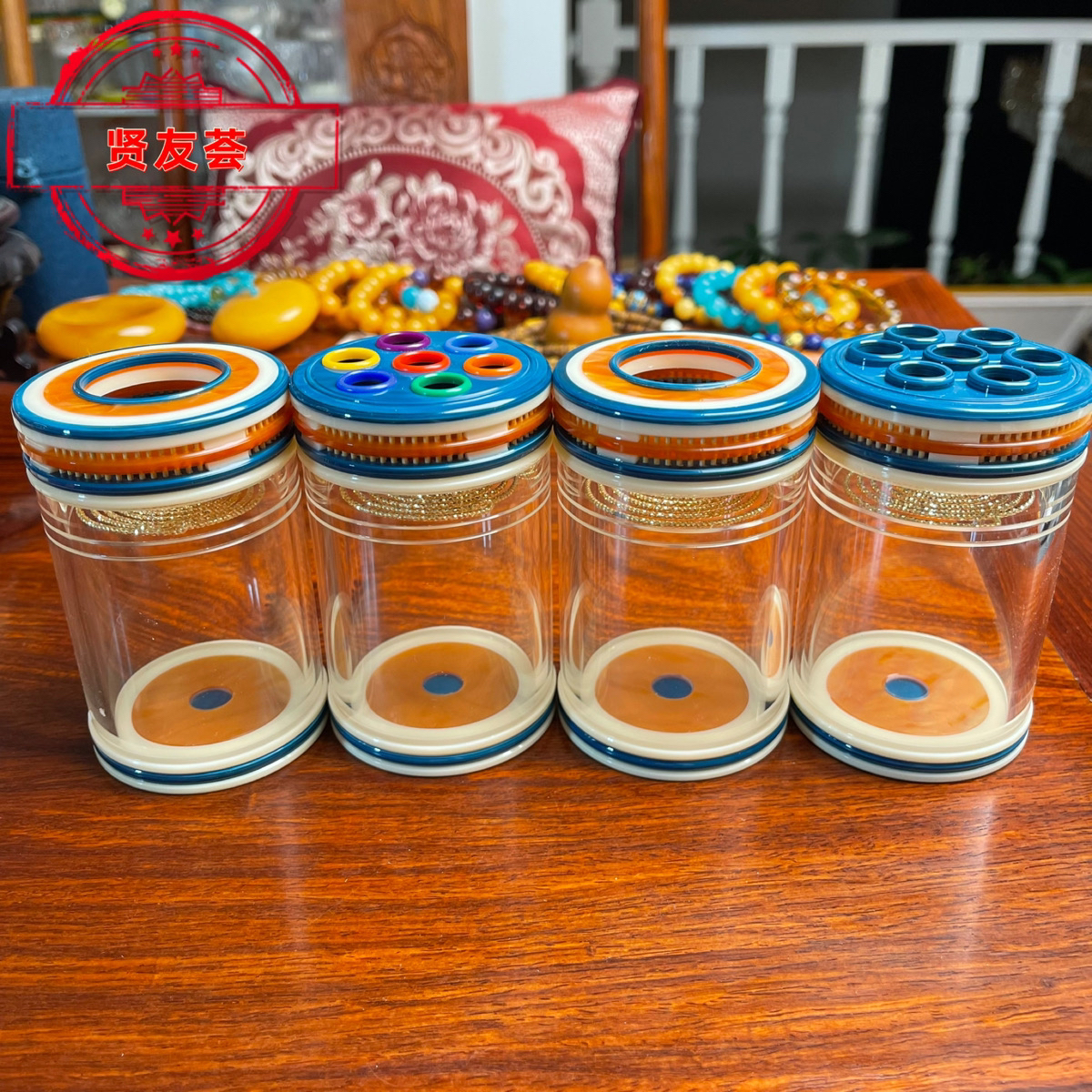 老谭罐独眼蝈蝈叫罐 蝈蝈罐 有机玻璃鸣虫罐60直径高98蝈蝈鸣虫