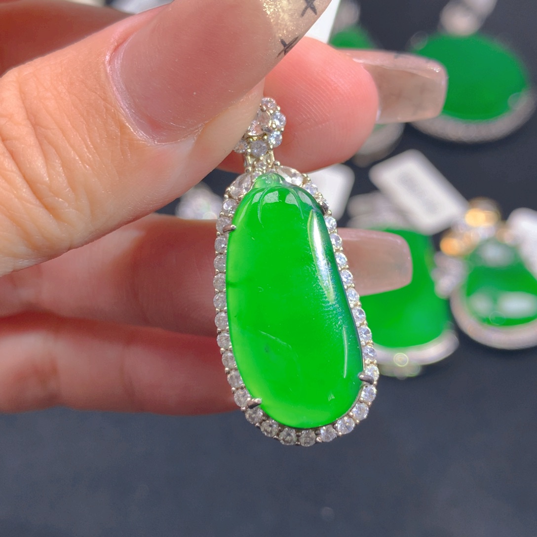 翡翠颈饰银S925镶嵌11111111111