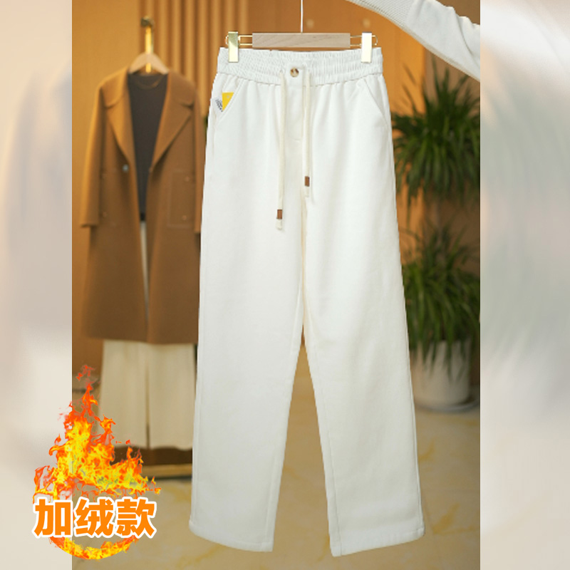 6895松紧腰哈伦休闲裤子女抽绳系带裤萝卜裤