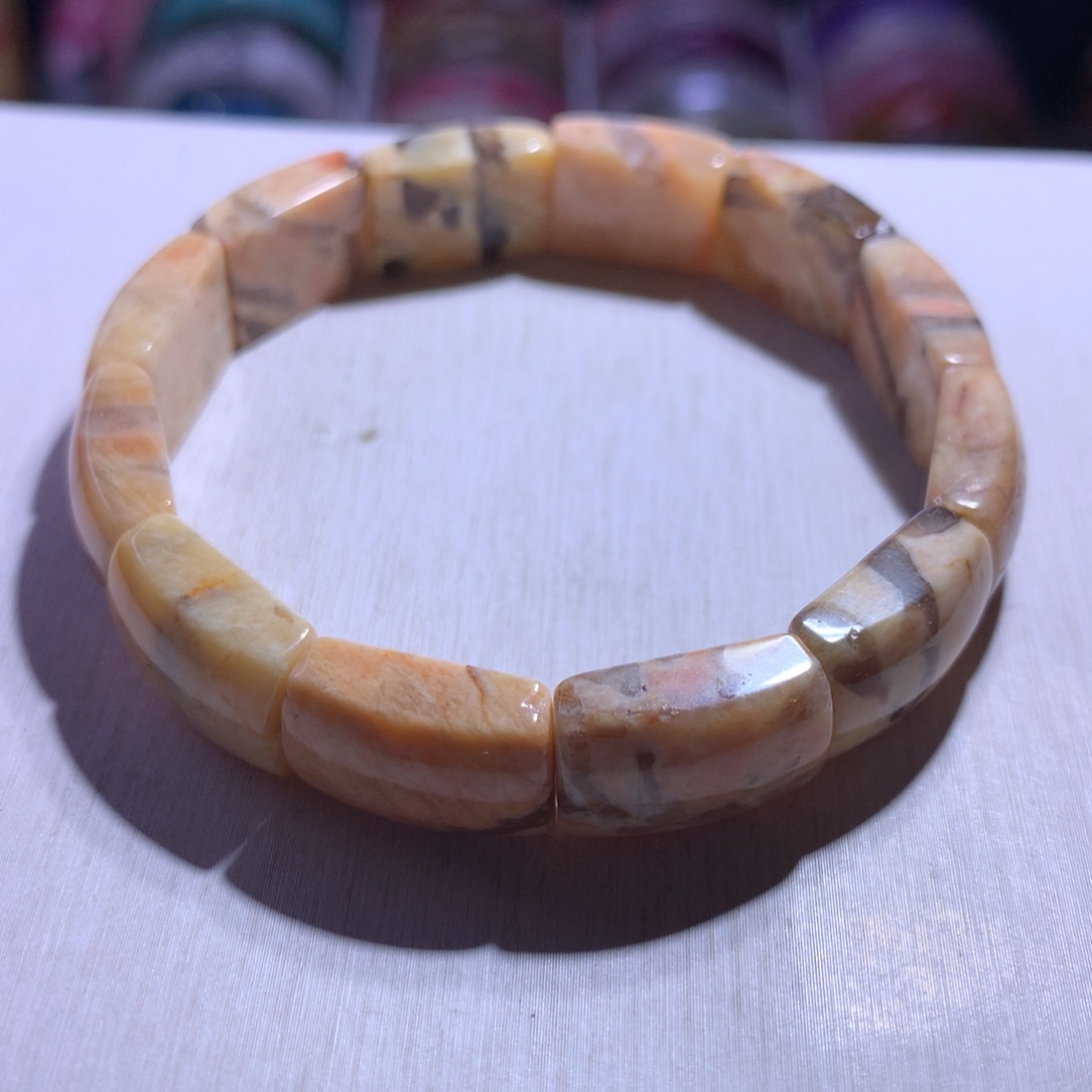 紫晶手串银S925镶嵌太阳石10.8