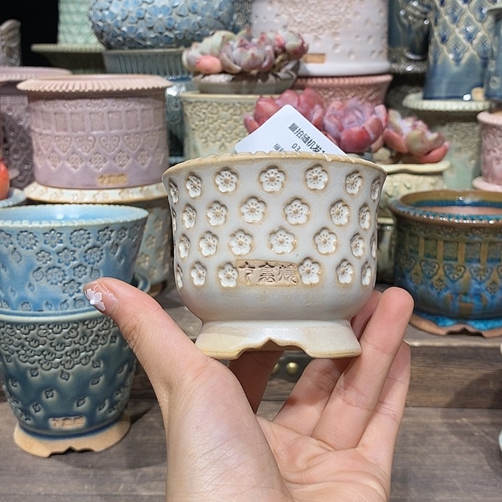 七里烧花盆3-11-390口径6