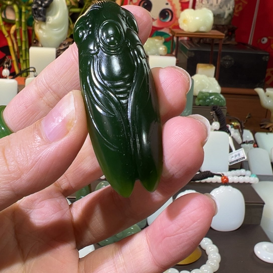 和田玉（碧玉）颈饰未镶嵌