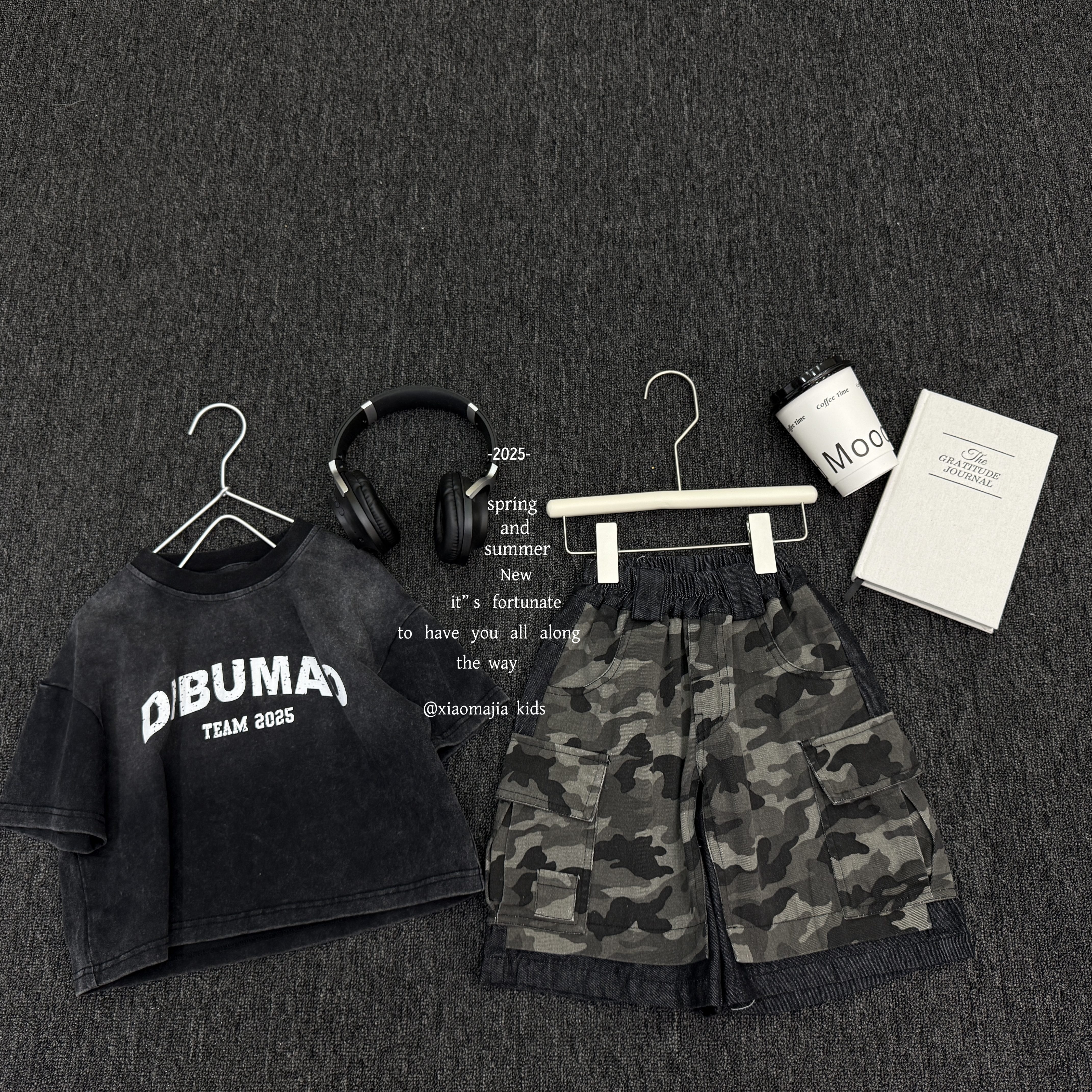 现货-儿童夏季新款牛仔中裤K-5428欧若风穿搭潮酷男女童中裤