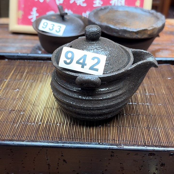 纯手工制作粗陶茶具