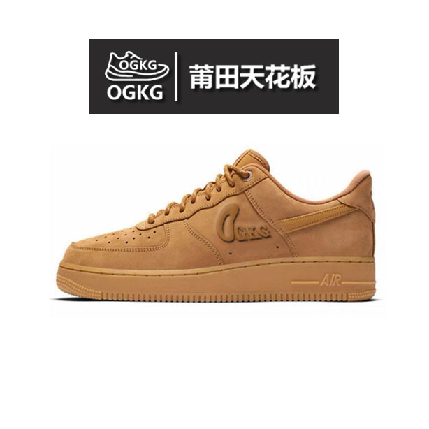 绿X版空军-莆田纯源男女情侣板鞋高低帮运动纯白小麦纯黑四勾联名