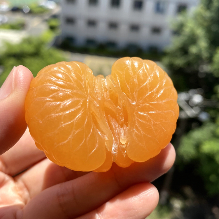 天然福建寿山石收藏摆件原石批发工艺橘子茶宠摆件桔子手把件把玩