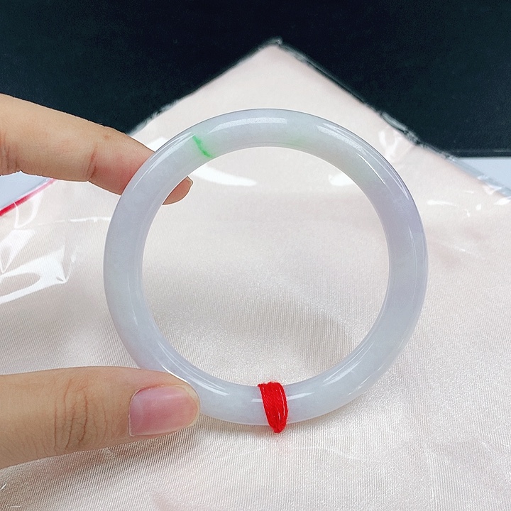 翡翠未镶嵌手镯圈56，04165