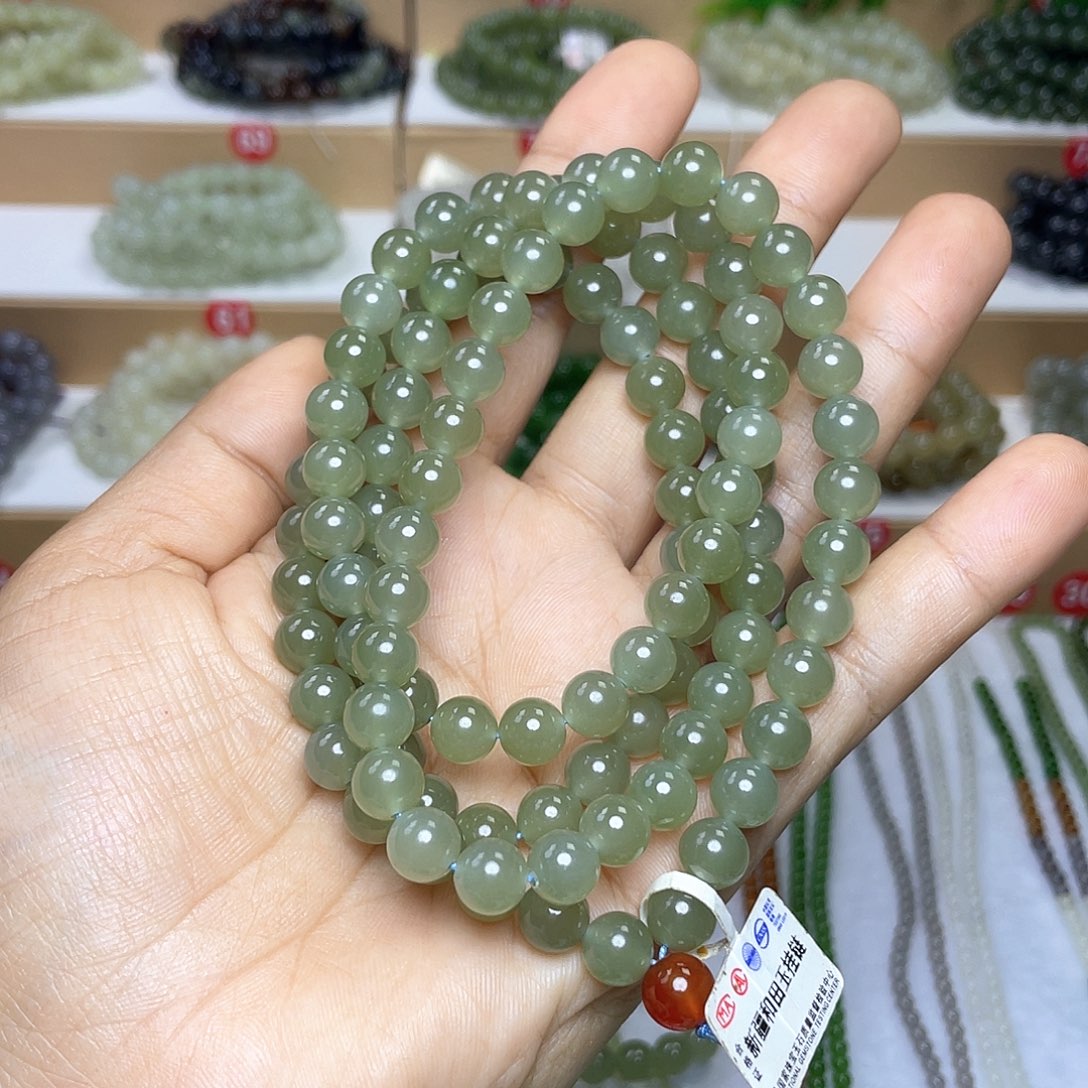 和田玉颈饰未镶嵌你****)8mm