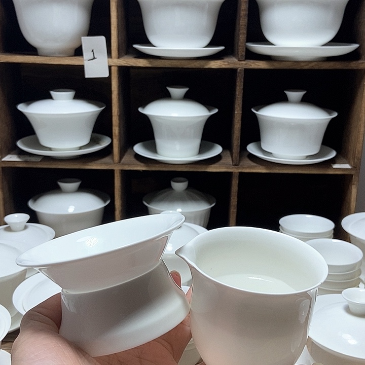 骨瓷公道杯150ml+茶漏一组