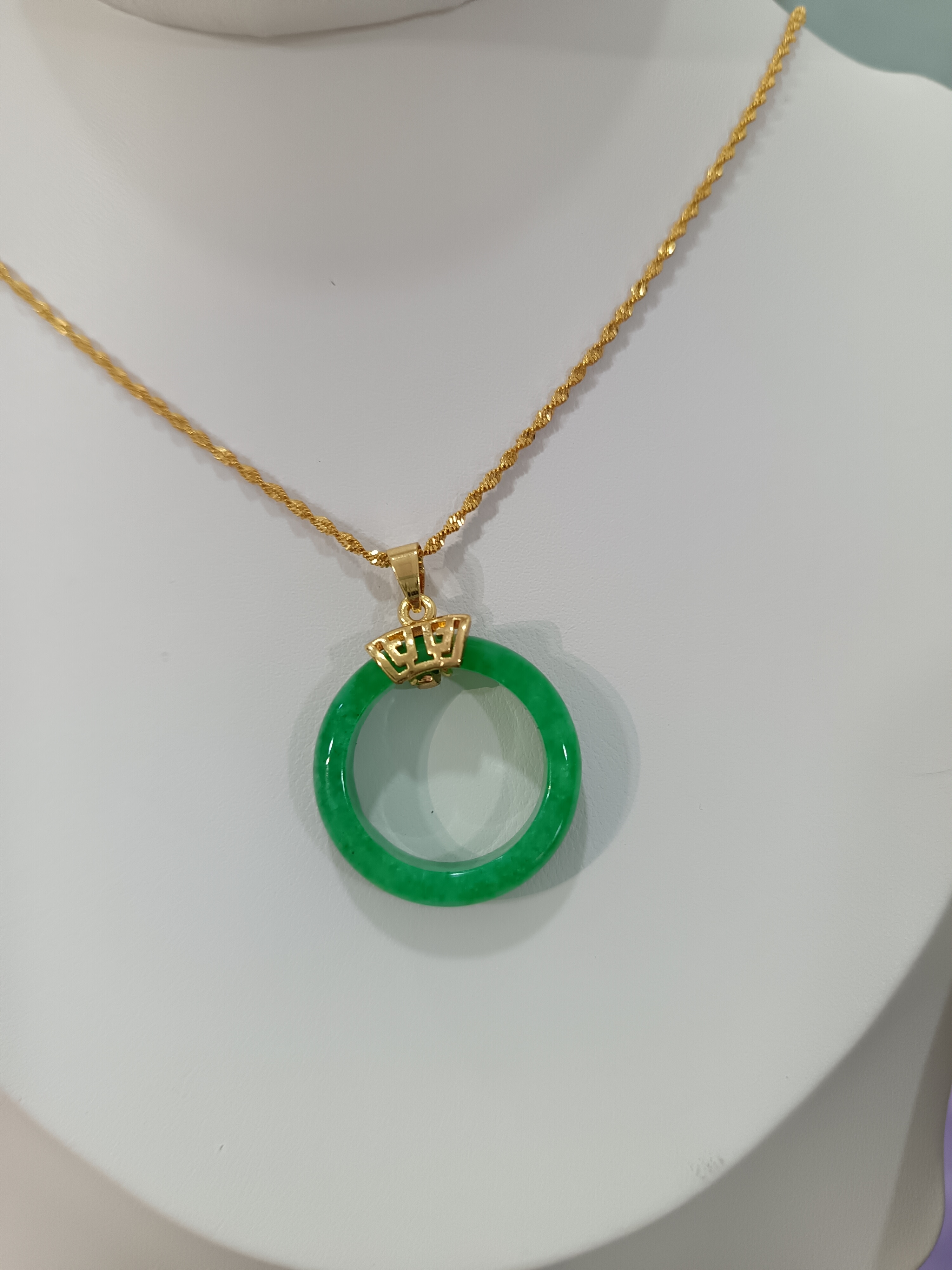 铜合金石英石耳饰 种满绿平安环金扣头简约设计坠轻奢