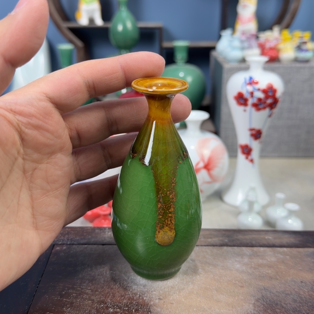 陶瓷手工小花器摆件