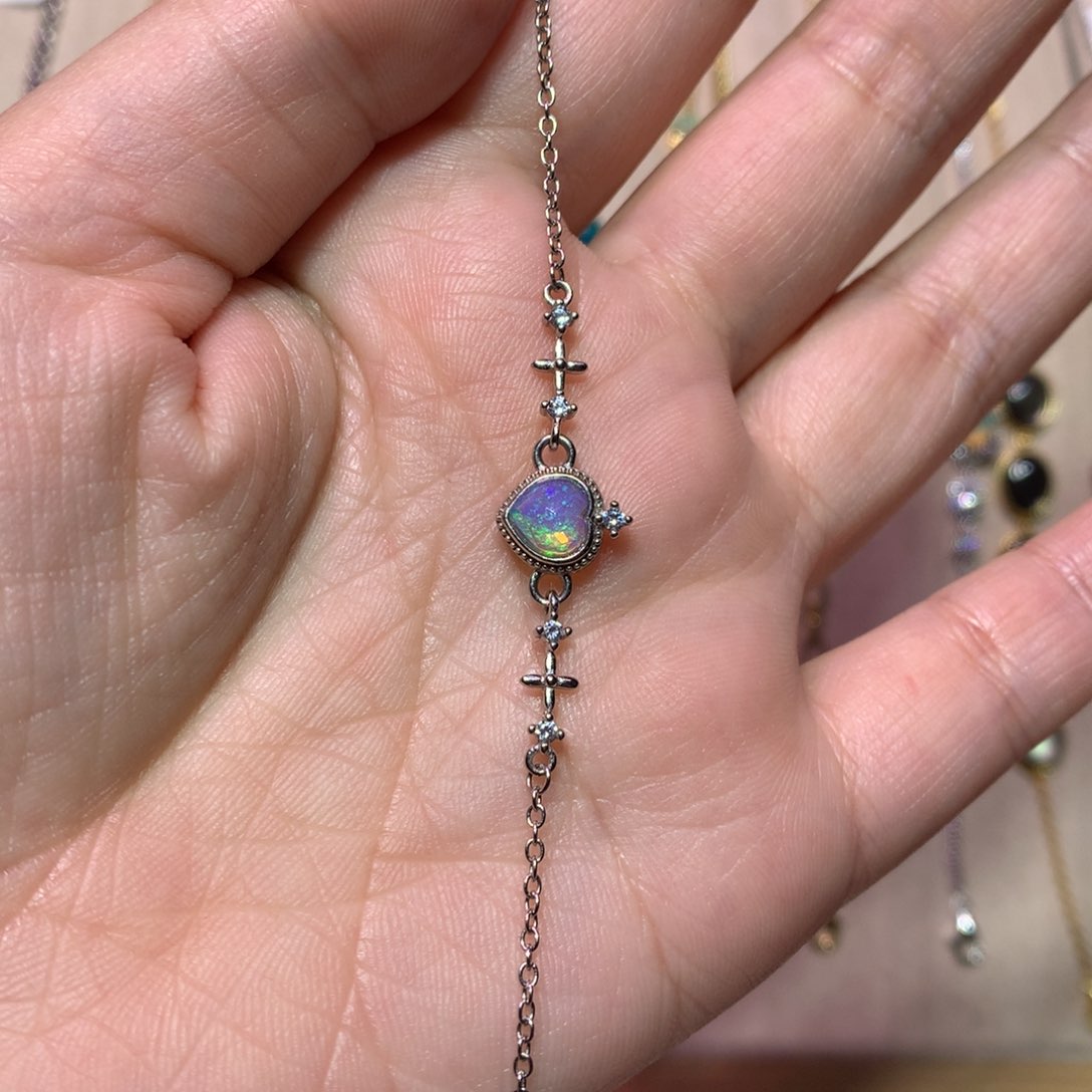 欧泊手链款式银S925镶嵌用****3