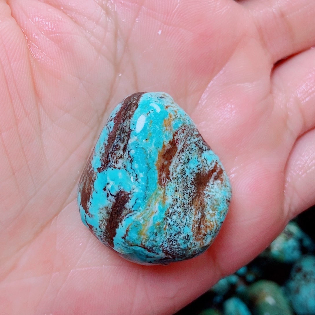 绿松石未镶嵌挂件