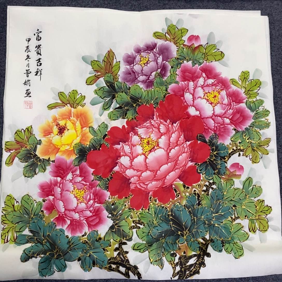 国画尺寸68✖️68斗方手绘