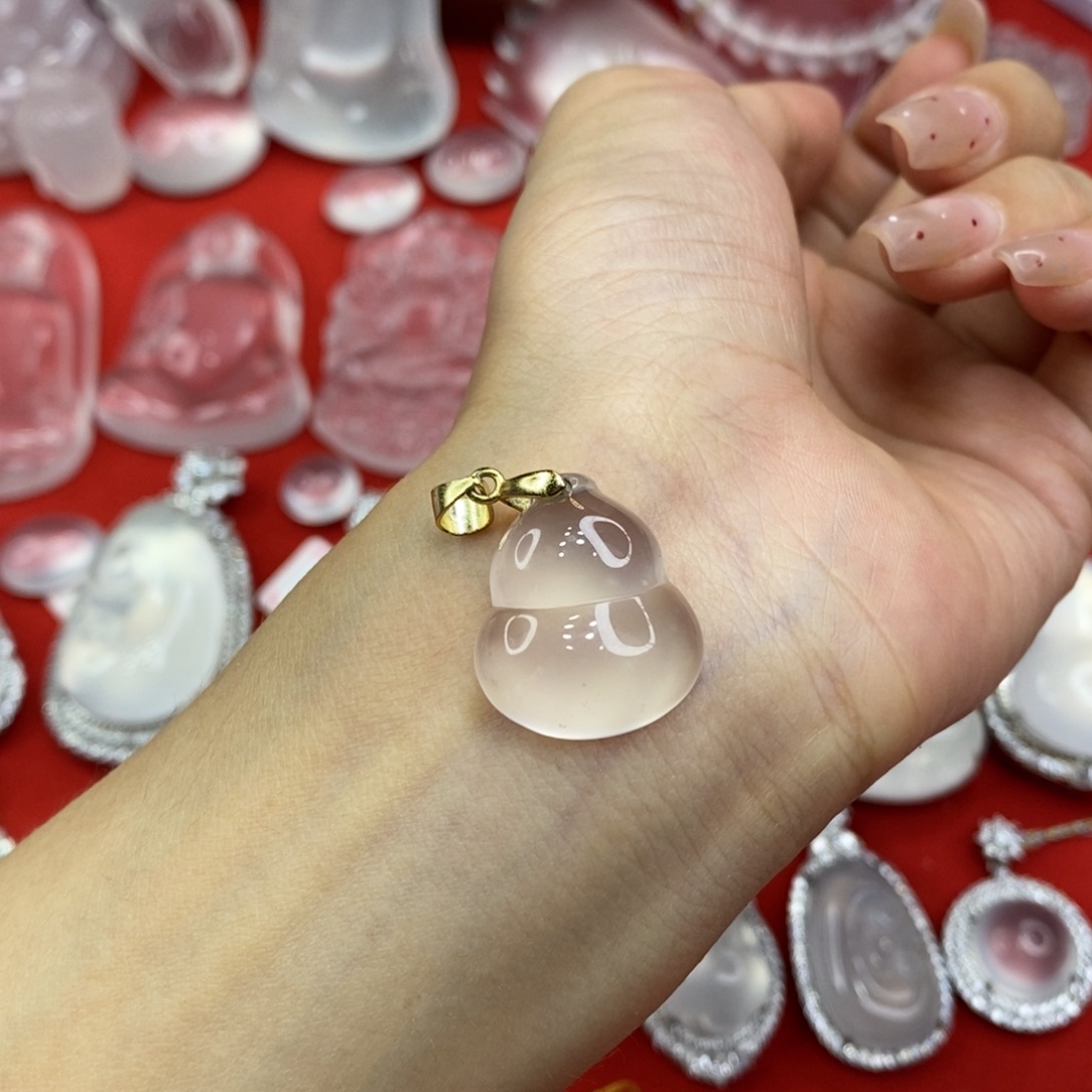 项圈银S925镶嵌石英质玉