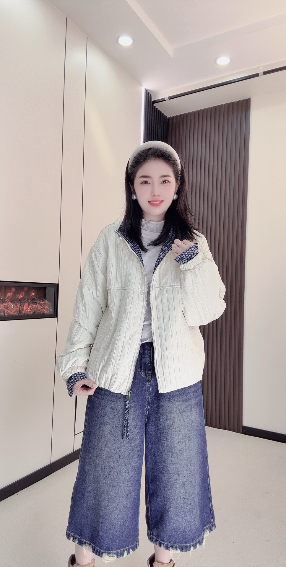 【秋季新款】韩版立领长袖圆领棉服外套女宽松百搭百款夹克上衣潮流