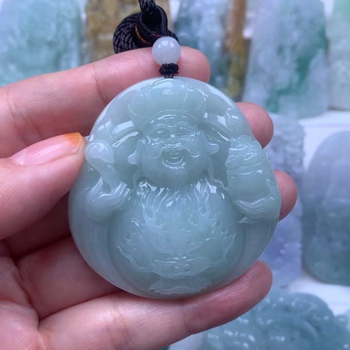 定制翡翠未镶嵌挂件财神挂件