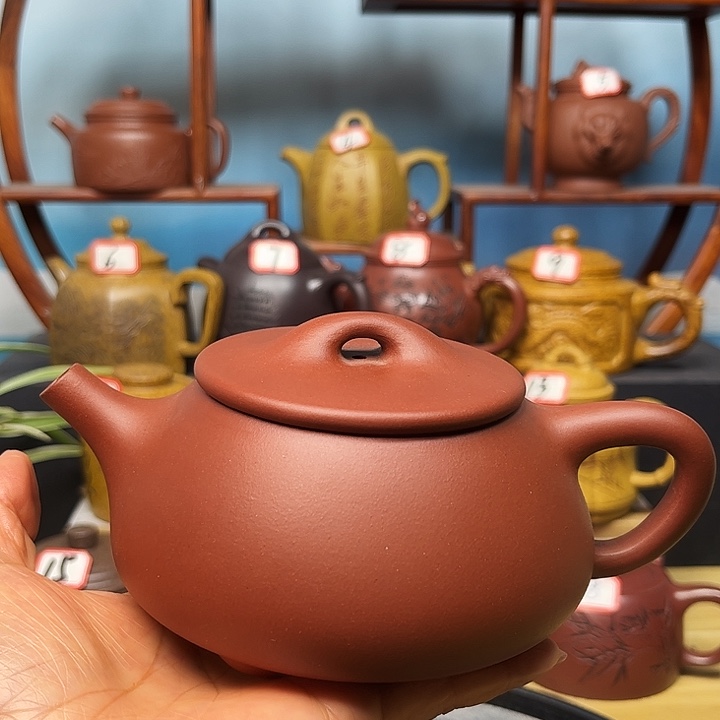 紫砂茶壶微瑕不带证书礼盒450cc