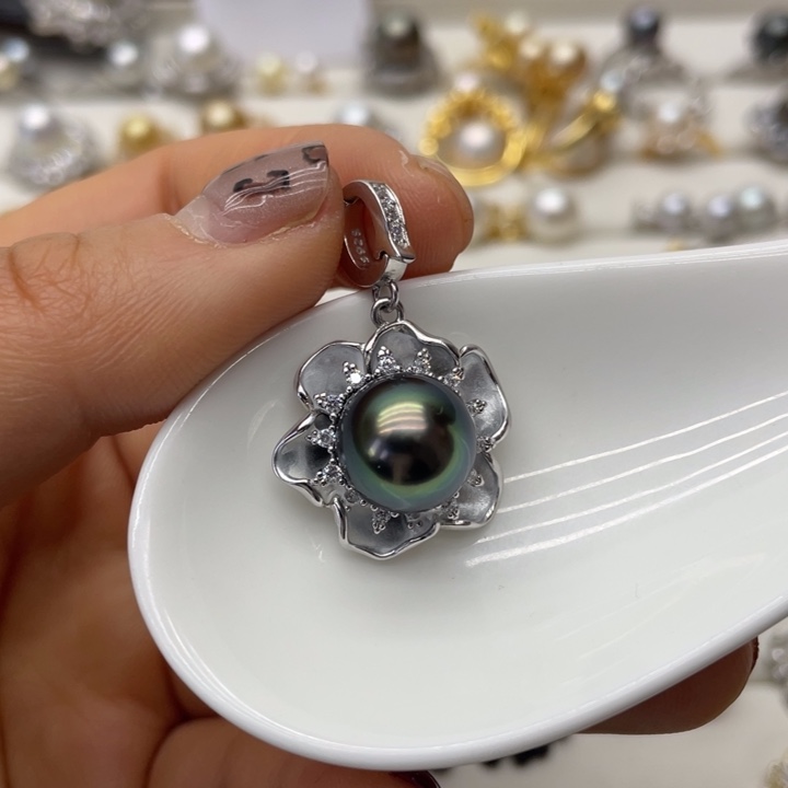 海水珍珠吊坠(不含链)银S925镶嵌