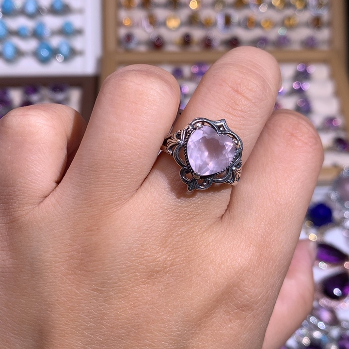 【闪购商品】水晶戒指银S925镶嵌戒指