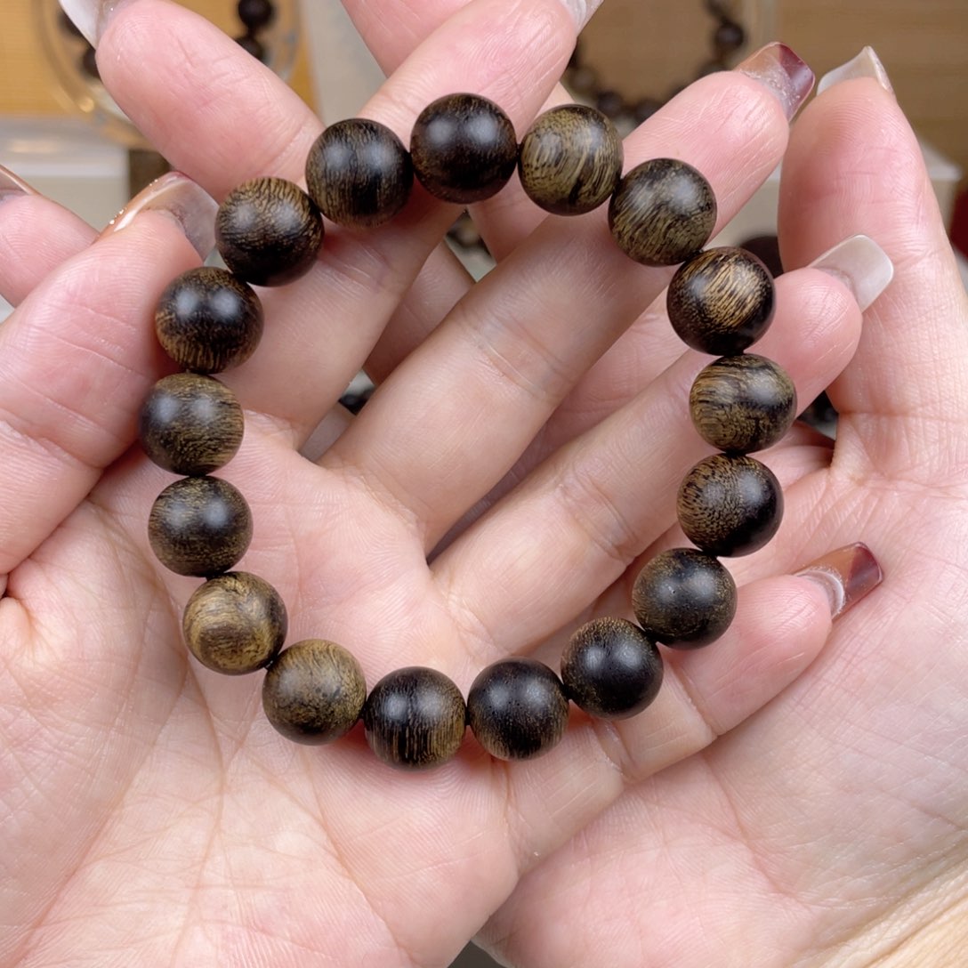 沉香手串天*越南芽庄白奇楠虎斑留疤