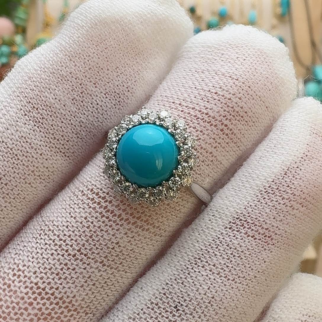 绿松石珠宝奇石银S925镶嵌