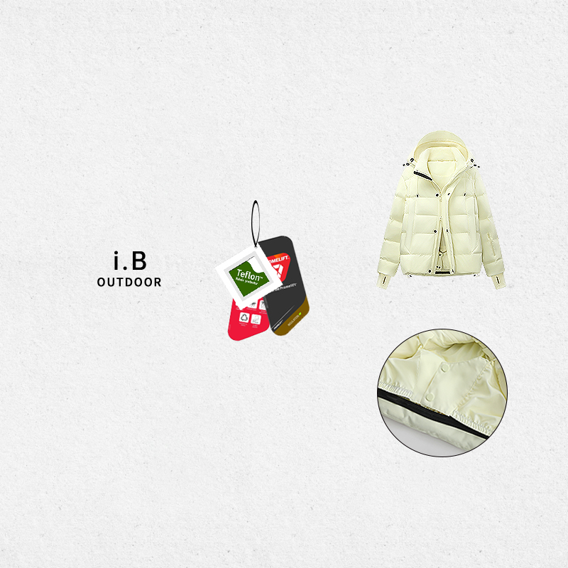 【25新品/鸟家】i.B户外棉衣【PROMELIFT·p棉】连帽冬季防水保暖棉服
