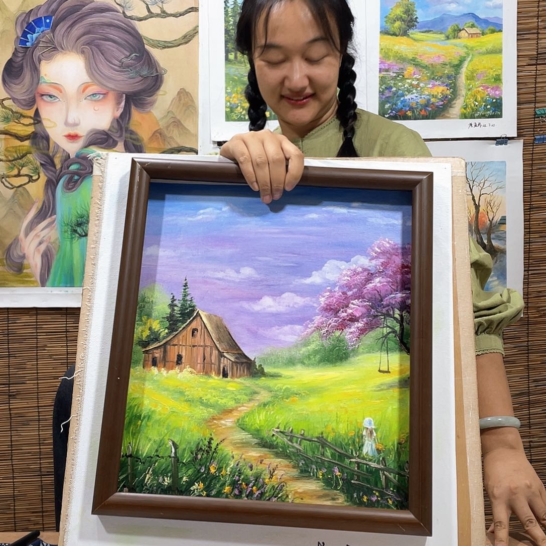 油画薇爽恭喜竞拍成功！