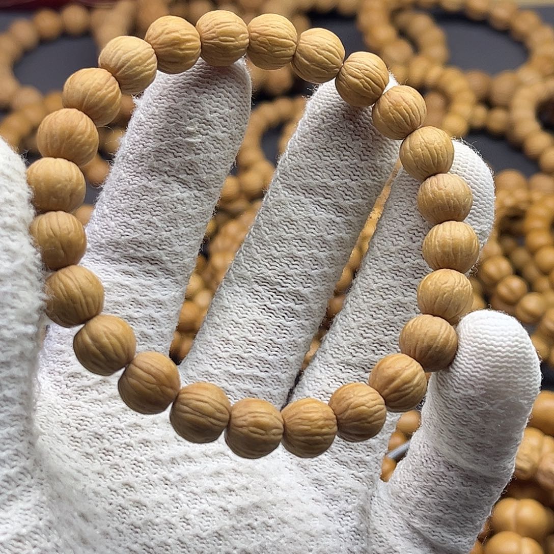 大***狼手串猴头核桃10➕风羽