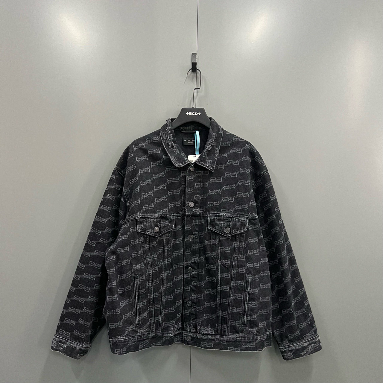 95新 Balenciaga/巴黎世家 （jp）弹幕双B锁扣牛仔 L码/