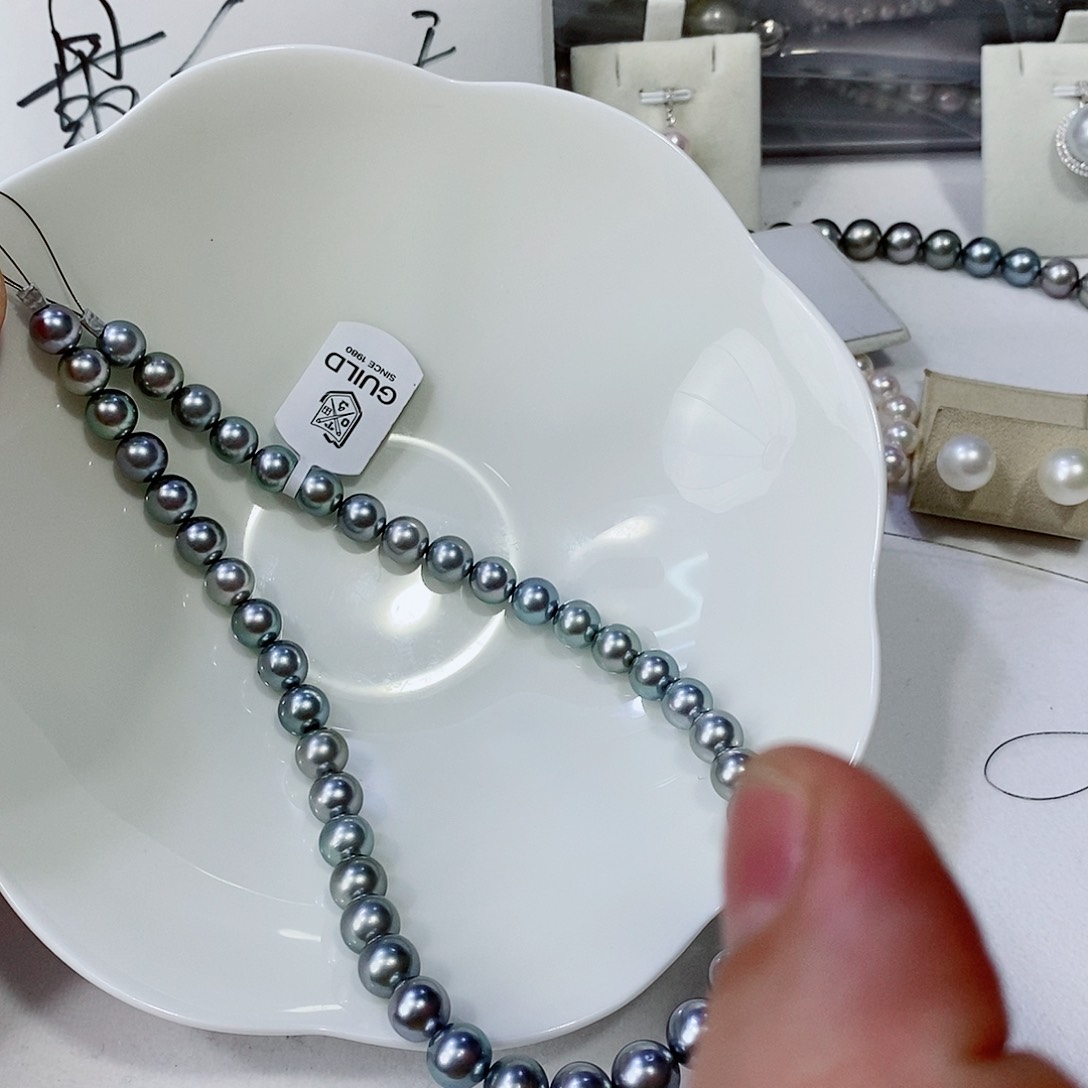 海水珍珠颈饰银S925镶嵌