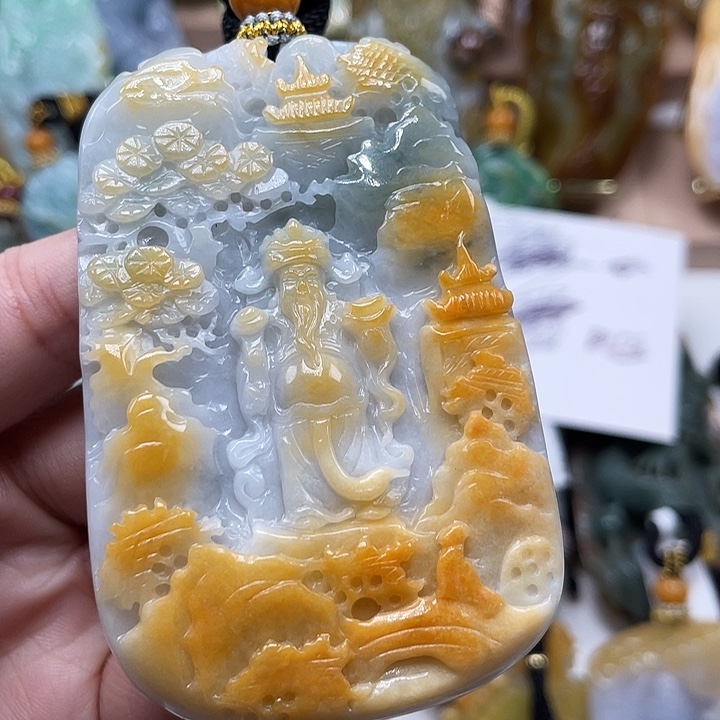 翁***文翡翠未镶嵌颈饰天然