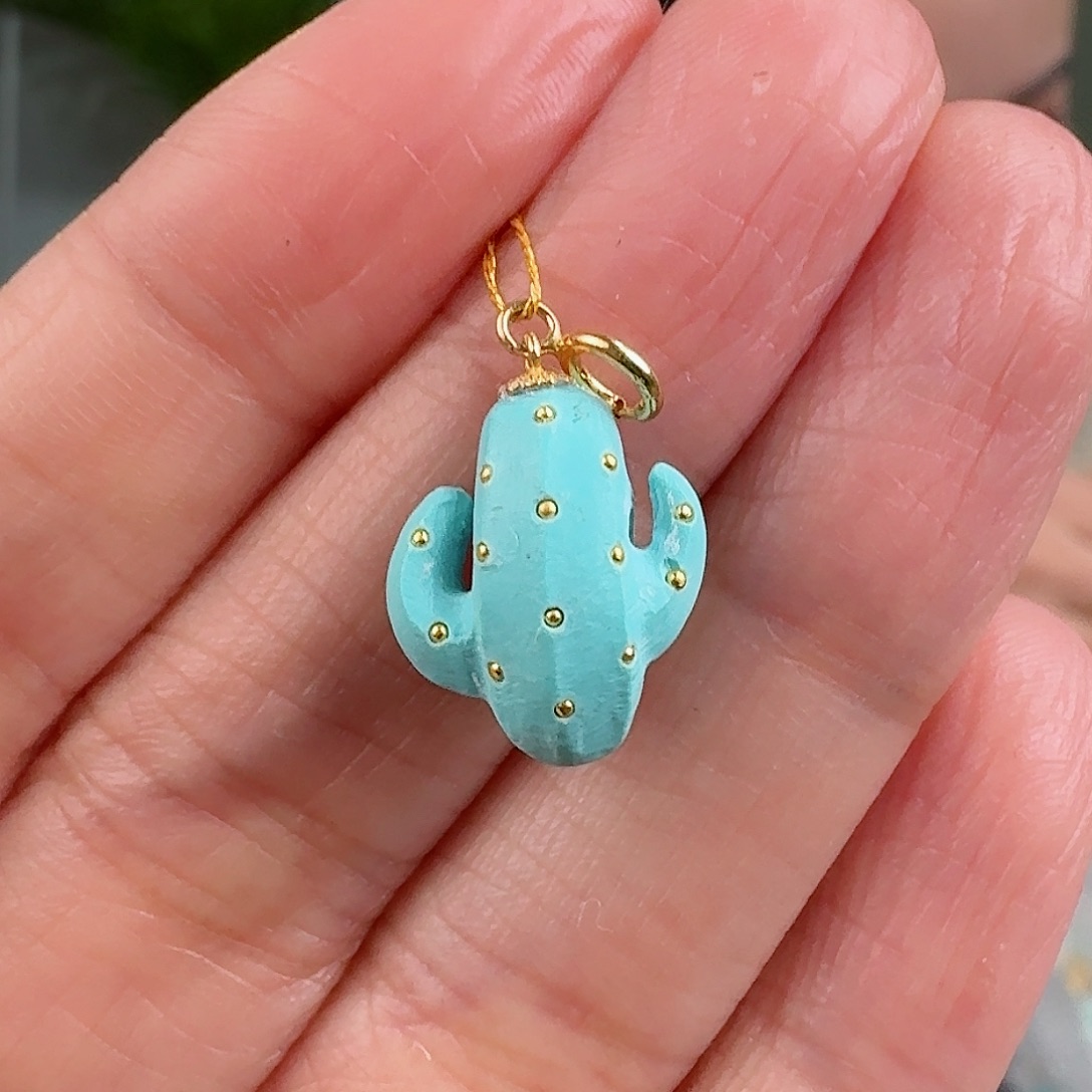 绿松石珠宝奇石18K金镶嵌