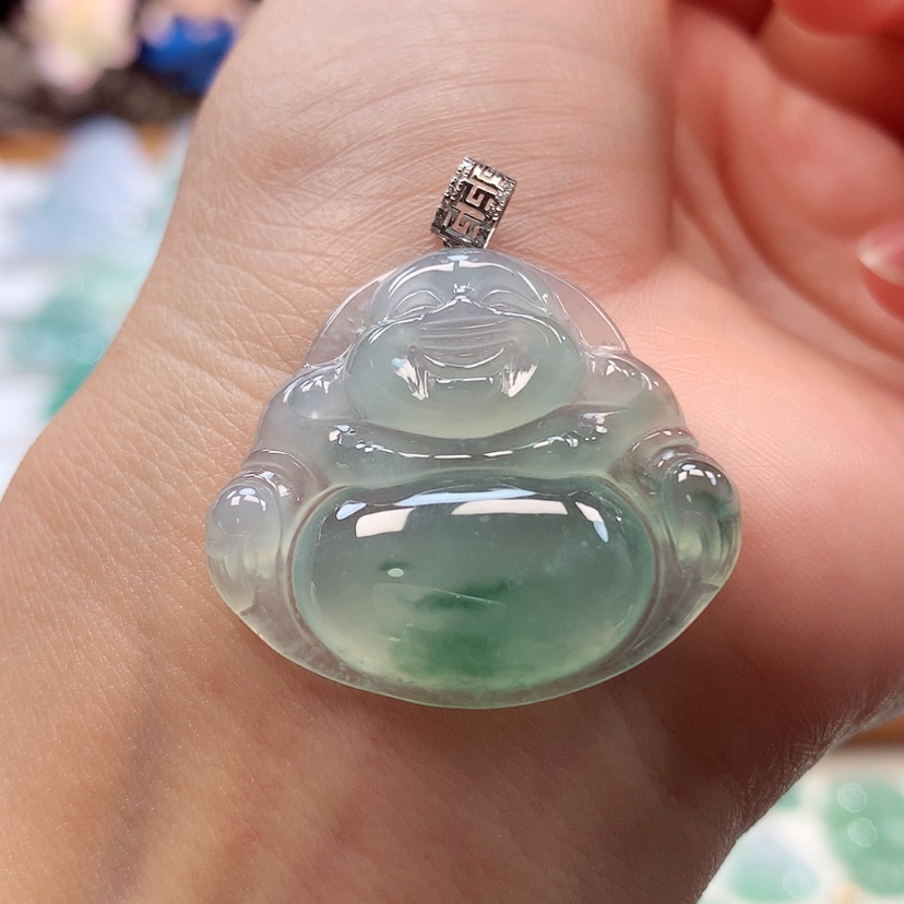【闪购商品】翡翠18K金镶嵌吊坠(赠链)