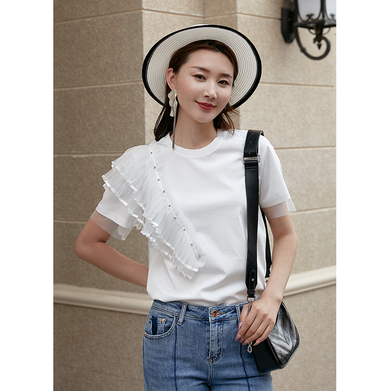 【小花】莱芙艾迪儿时尚百搭T恤3E2T21312