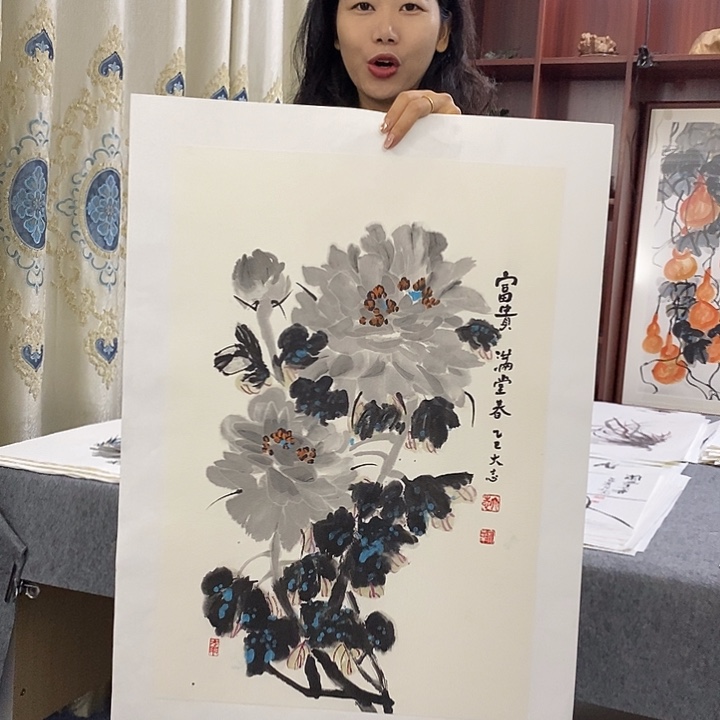 国画纯手绘国画写意作品42*63