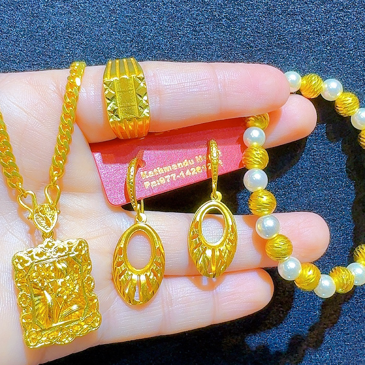 铜合金项链  尼泊尔轻奢三件套民族风复古宫廷不掉色【LayLaBez