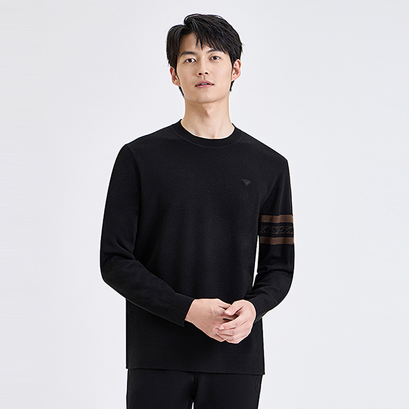 柒牌羊毛衫保暖圆领秋季针织/专柜秋冬/套头长袖薄毛衫727Y70590