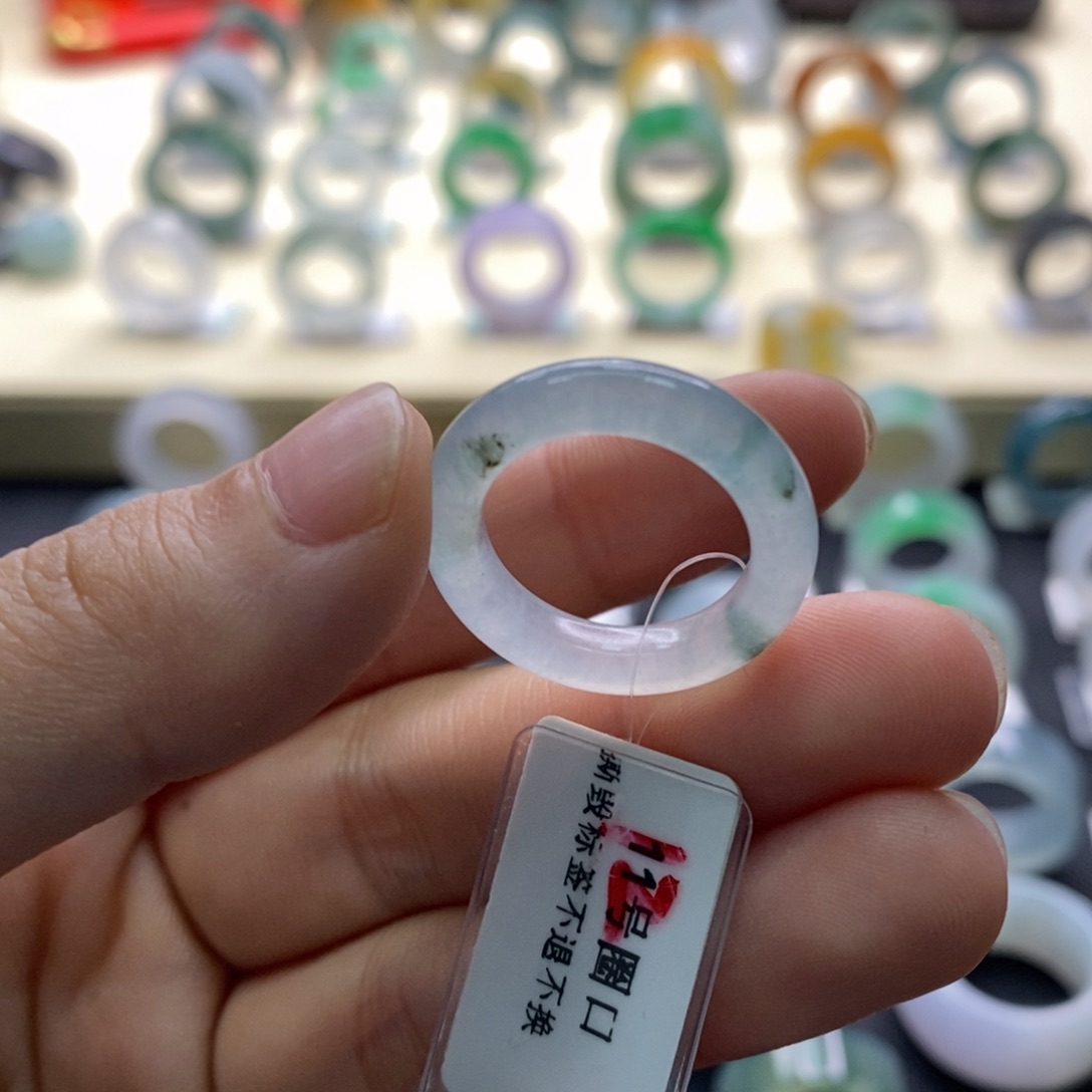 翡翠戒指未镶嵌圈口12