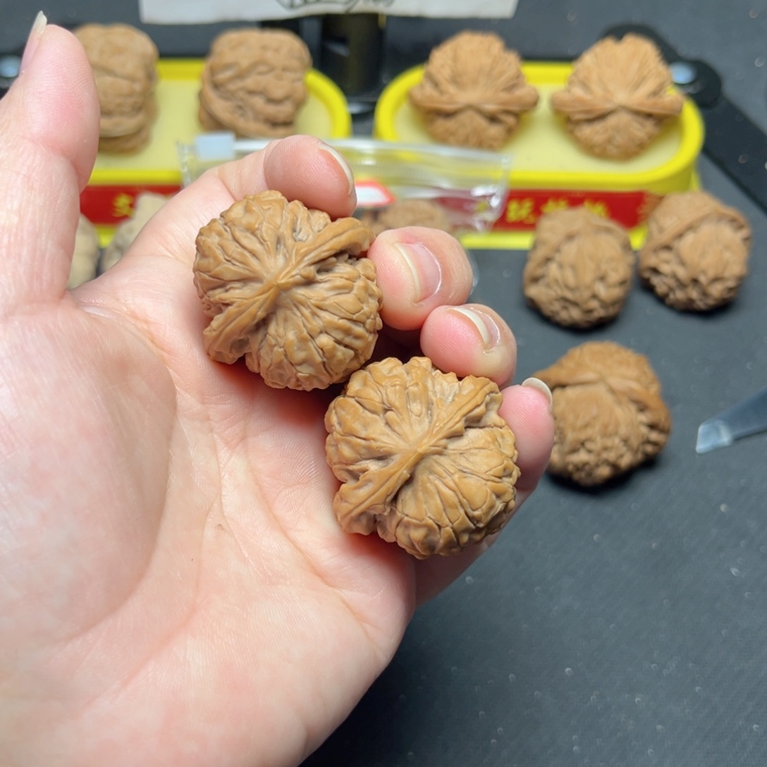 文玩核桃一物拍35尺甲古文微修尖