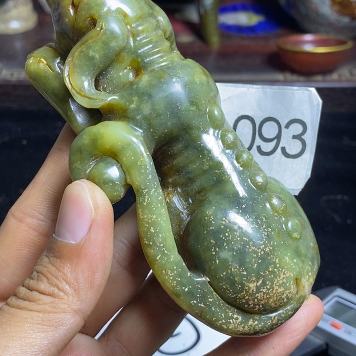 蛇纹石玉合金颈饰