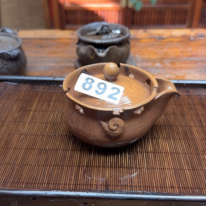 纯手工制作粗陶茶具