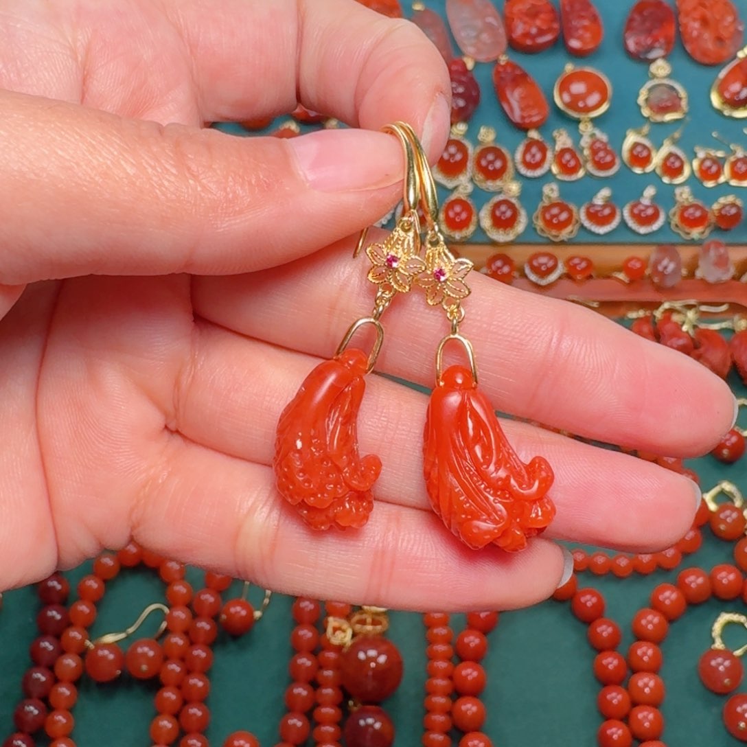 南红玛瑙南红银S925镶嵌