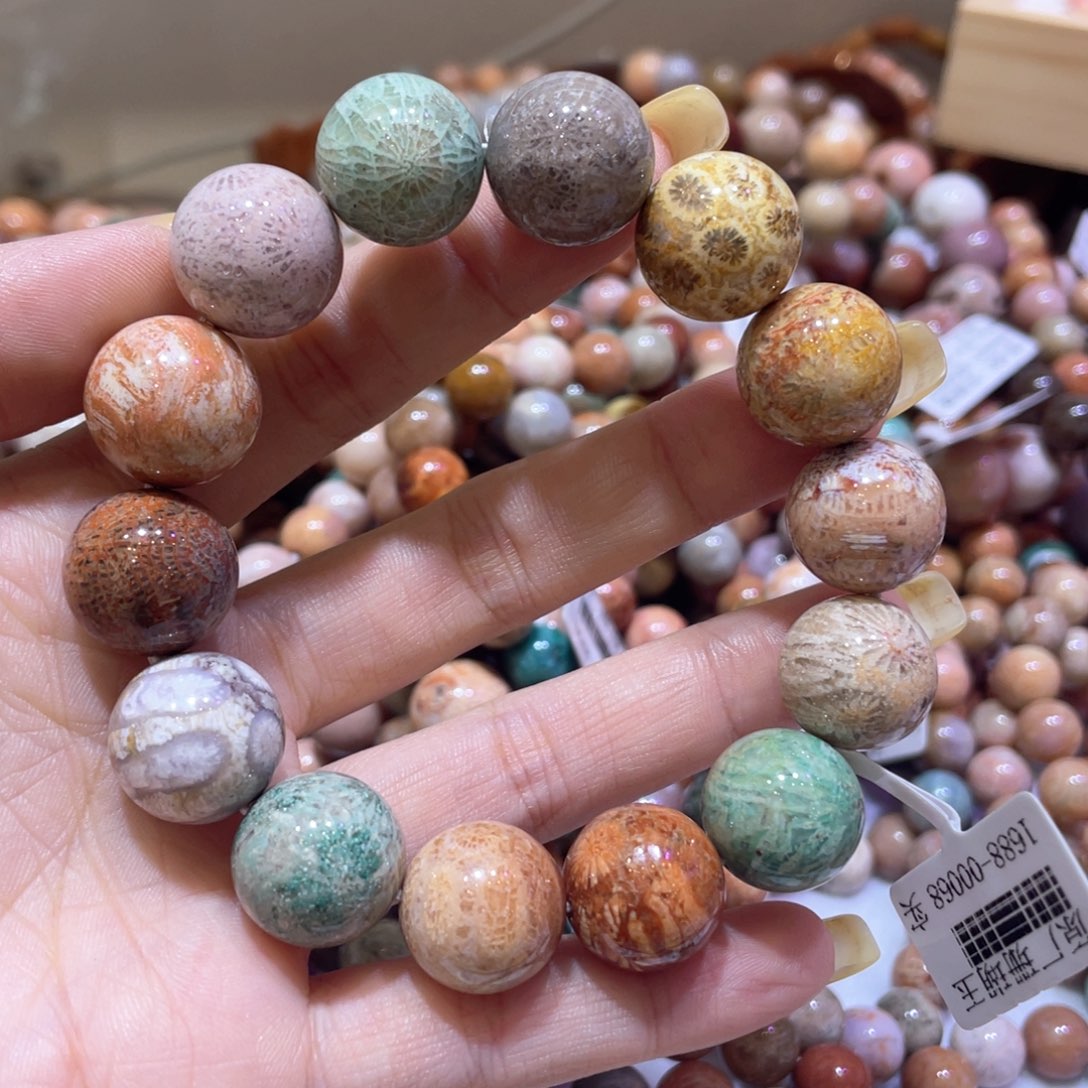 未镶嵌手链硅化珊瑚（珊瑚玉）049