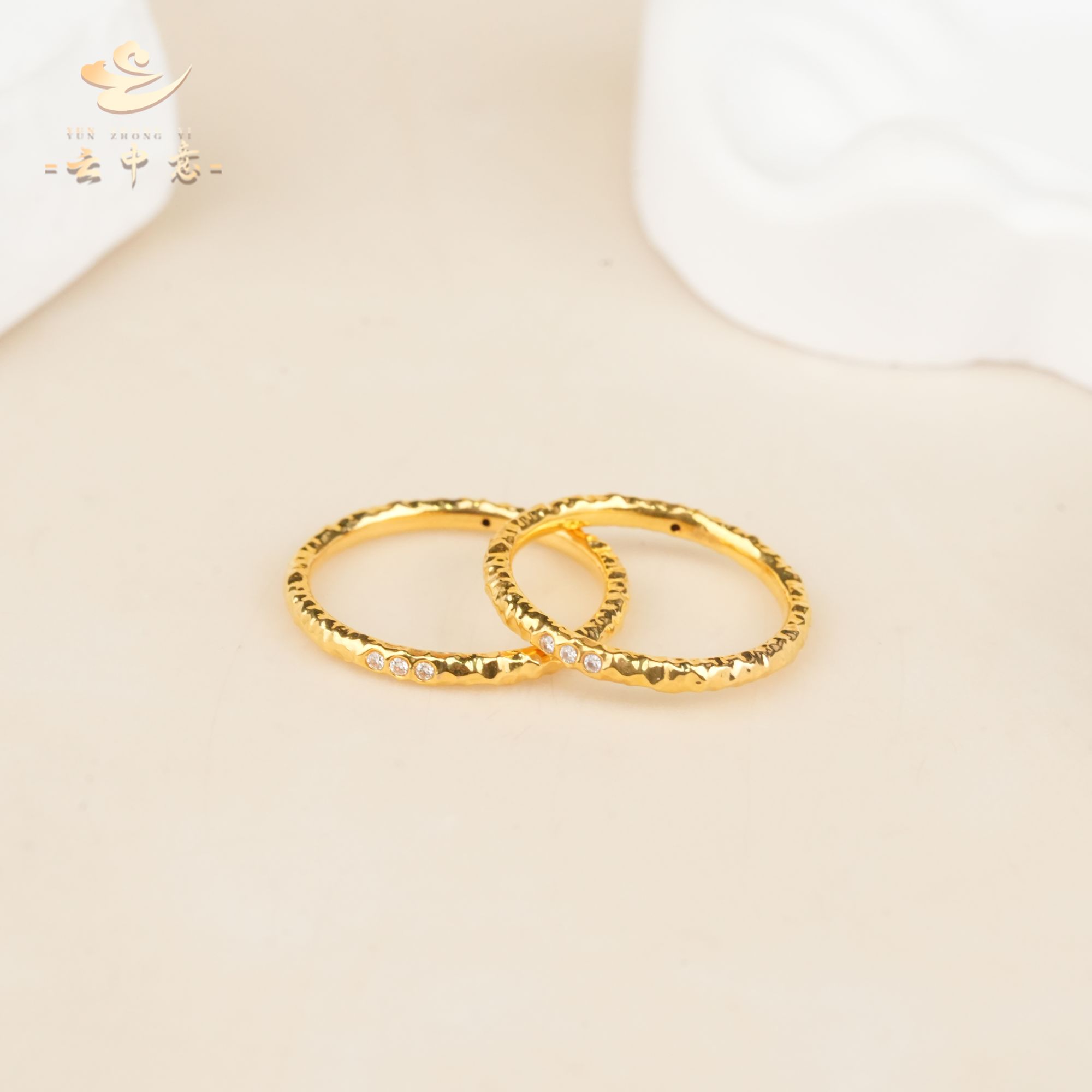 【云中意】18K金 古法金戒圈配件-多样性发货一件 HLX