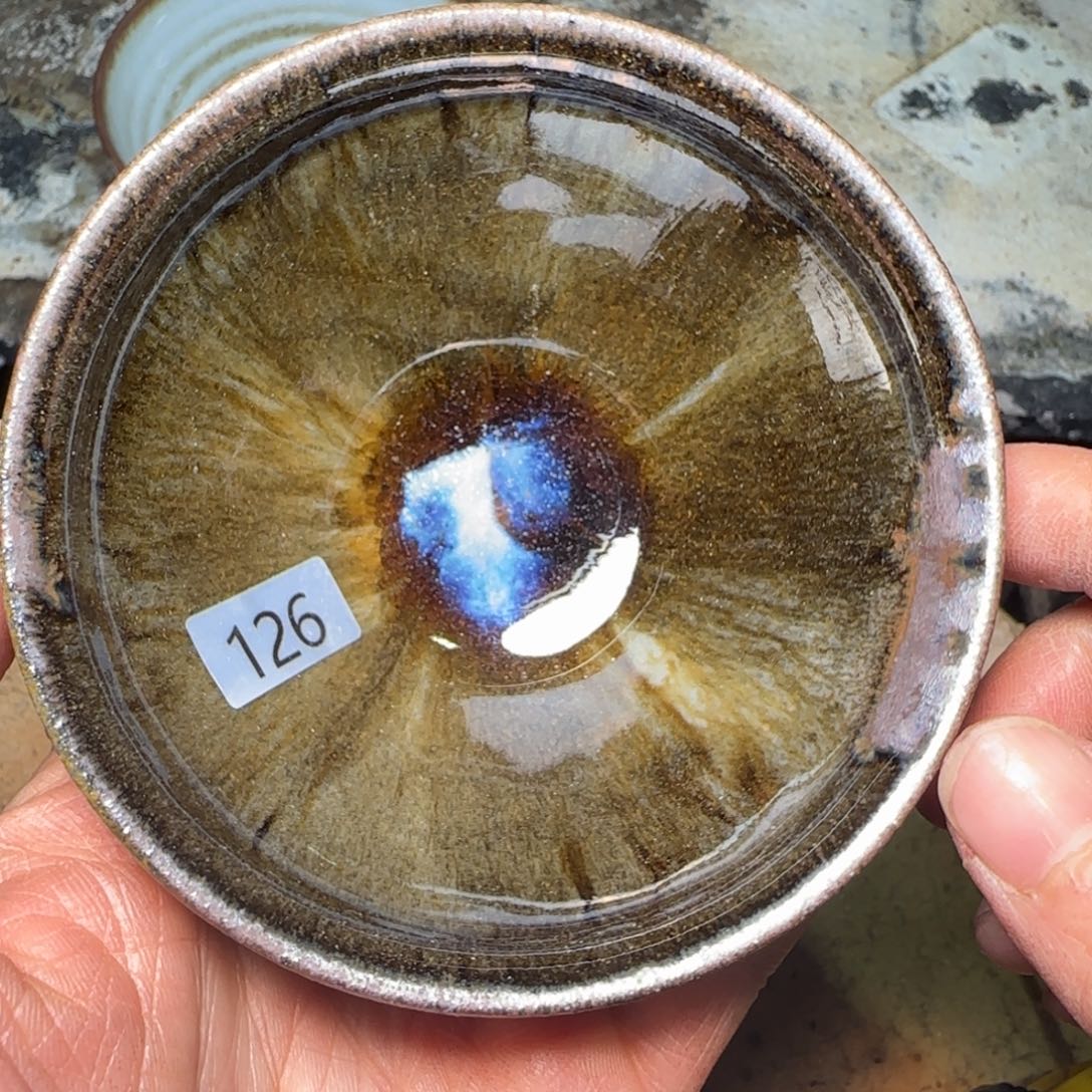 柴烧建盏茶盏茶杯126