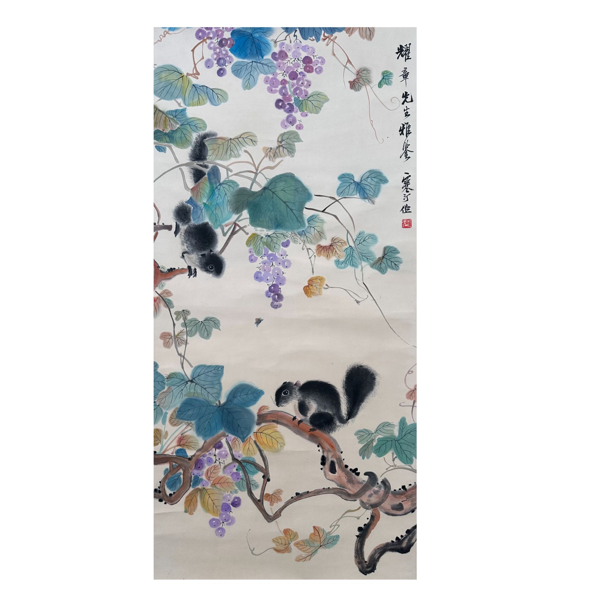 J-Z-060 江寒汀 花鸟 45cm×97cm 轴