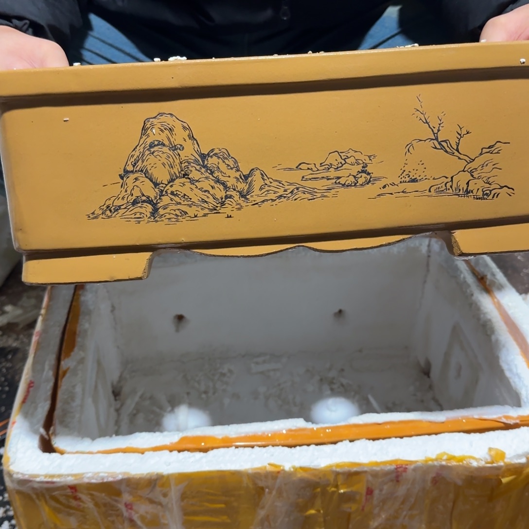 紫砂花盆口径31.21.11口径