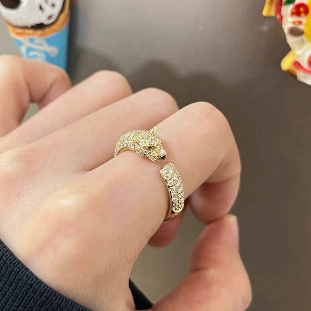 99新 Cartier/卡地亚 K黄52码 25年全套 卡地亚/戒指/指环/6231